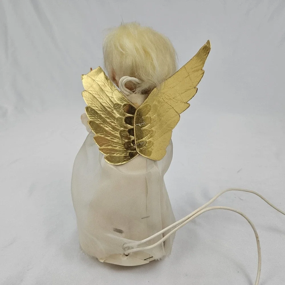 Vintage Lighted Christmas Angel Tree Topper Figure 60's Mid-Century Modern